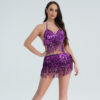 Women's Fashionable Sequins Tassel Dress Suit - Image 5
