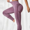 Seamless Dot Peach Hip Yoga Hip Lifting Skinny Workout Pants - Image 8