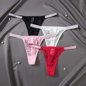 European And American Style Lace Sexy Thong Traceless Mesh Ladies