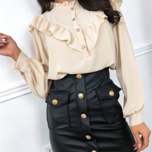 Slim-fitting skirt with hips