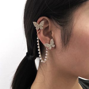 Sweet Pearl Butterfly Earrings