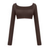 Autumn And Winter New Flared Pants Solid Color Sports Long-sleeve Suit - Image 6