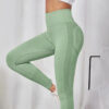 Seamless Dot Peach Hip Yoga Hip Lifting Skinny Workout Pants - Image 3