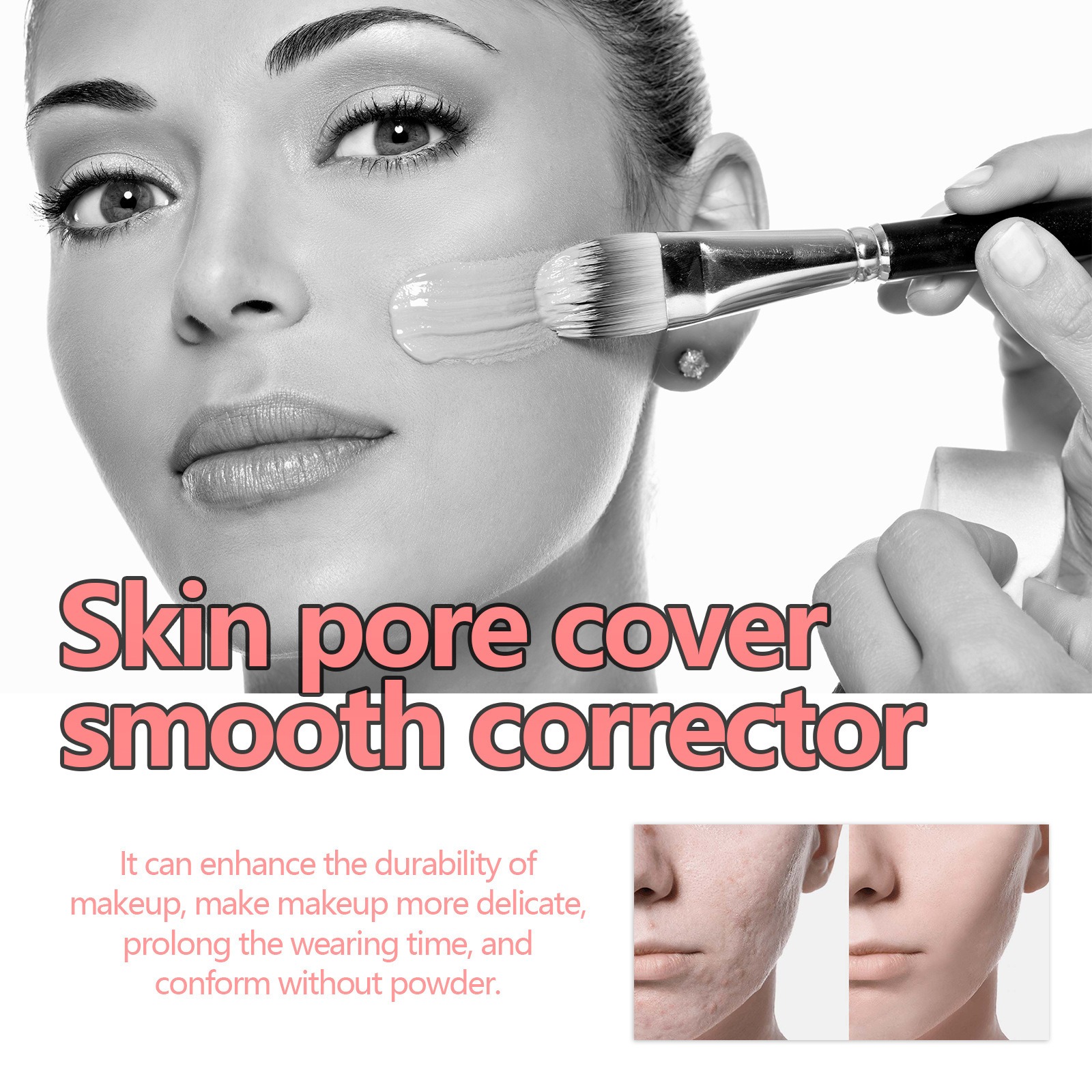 Invisible Pores Make-up Primer Natural Lightweight Brightening Skin Color - Image 2