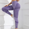 High Waist Seamless Yoga Pants Women's Solid Color Dot Striped Print Butt Lifting Leggings Fitness Running Sport Gym Legging Outfits - Image 9