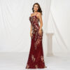 Sling Off-neck Sheath Sequined Banquet Fishtail Evening Dress - Image 5
