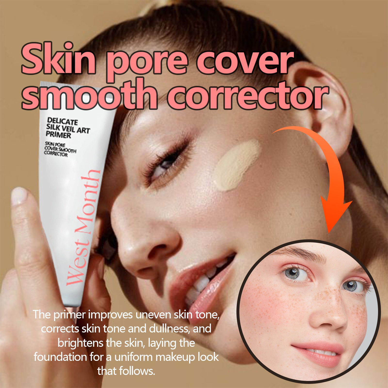Invisible Pores Make-up Primer Natural Lightweight Brightening Skin Color - Image 4