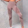 High Waist Seamless Yoga Pants Women's Solid Color Dot Striped Print Butt Lifting Leggings Fitness Running Sport Gym Legging Outfits - Image 10
