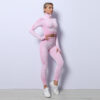 3PCS Yoga Set Seamless Sport Set Women Gym Clothing Leggings Women Crop Top Sports Bra Women Fitness Gym Set Womens Outfits Tracksuit - Image 3