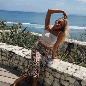 Zebra Print Long Skirt