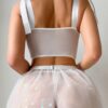 Pure Desire Sheer Mesh Slit Pajamas Underwear For Women - Image 7