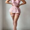 Pure Desire Sheer Mesh Slit Pajamas Underwear For Women - Image 3