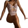 European And American New Sexy Lingerie Sexy Cutout Embroidery Backless Bodysuit - Image 4