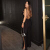Female Fashionable With Side-slit Slim Fit Bodysuit - Image 5