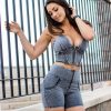 Shascullfites Melody Shapers Set Grey Jeans Shapers And Shorts High Waist Jeans Set Sports Sets For Women Clothing - Image 6