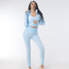 3PCS Yoga Set Seamless Sport Set Women Gym Clothing Leggings Women Crop Top Sports Bra Women Fitness Gym Set Womens Outfits Tracksuit - Image 5