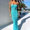 Sexy See-through Silk Slim Fit Dress - Image 8