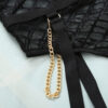 Mesh See-through Underwear Metal Chain Set - Image 9
