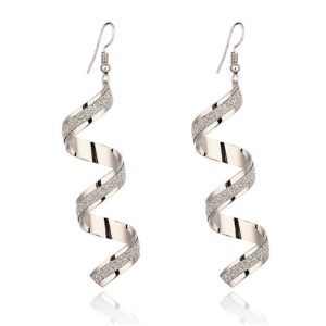 Punk Women Twist Spiral Dangle Earring Lady Girl Charm