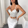 Strap Pearl Tassel Chain Corset - Image 4