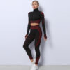 3PCS Yoga Set Seamless Sport Set Women Gym Clothing Leggings Women Crop Top Sports Bra Women Fitness Gym Set Womens Outfits Tracksuit - Image 2