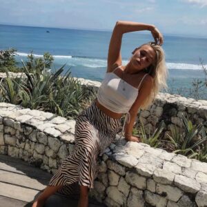 Zebra Print Long Skirt